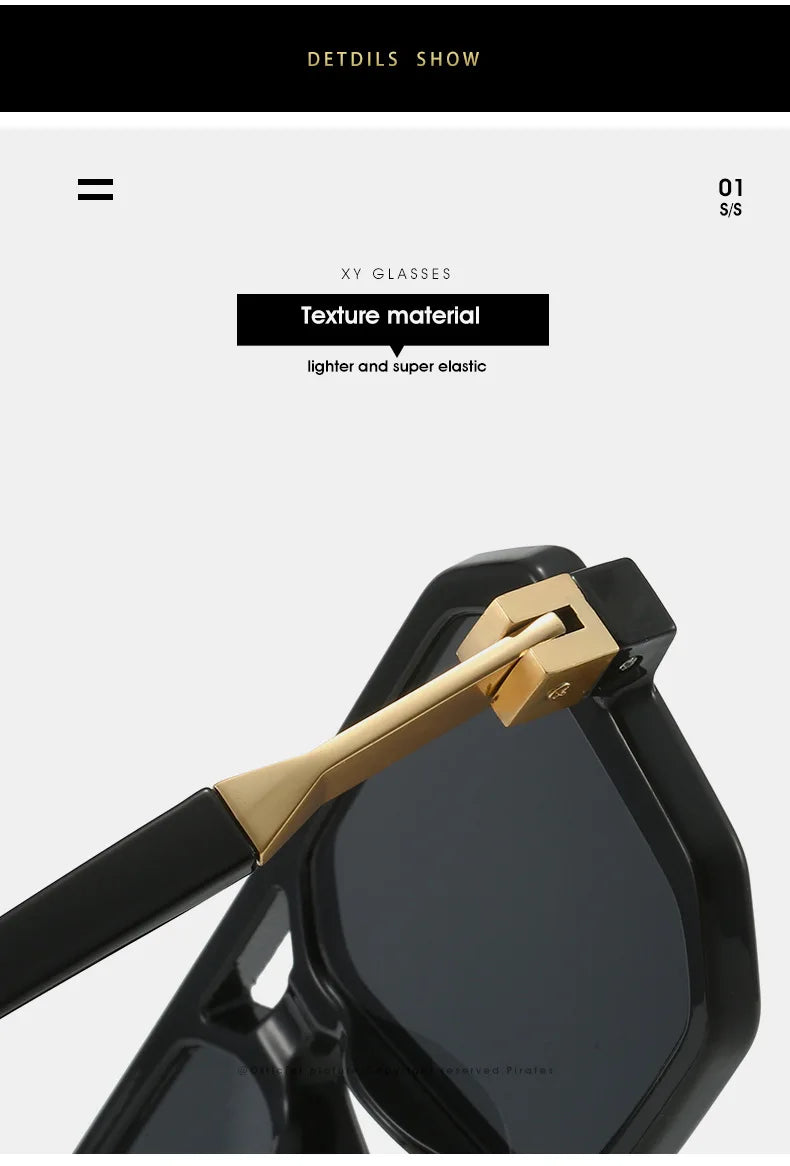 Punk Sunglasses Men Brand Designer Square Sun Glasses UV400 Fashion Cool Shades Women