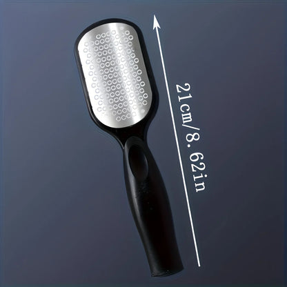 Professional Heavy-Duty Stainless Steel Painless Foot File & Remover with Splash Guard & Handle Suitable for Care Cracked Heels