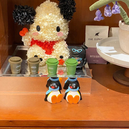 New 1 Piece Window Edge Car Interior Decoration Center Console Accessories 6CM Kawaii Penguin Doll Desktop Ornament