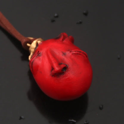 Fashing Popular anime Red Elliptical three-dimensional pendant Necklace Egg Of King Cosplay  Arc Resin Pendant Accessories Gift