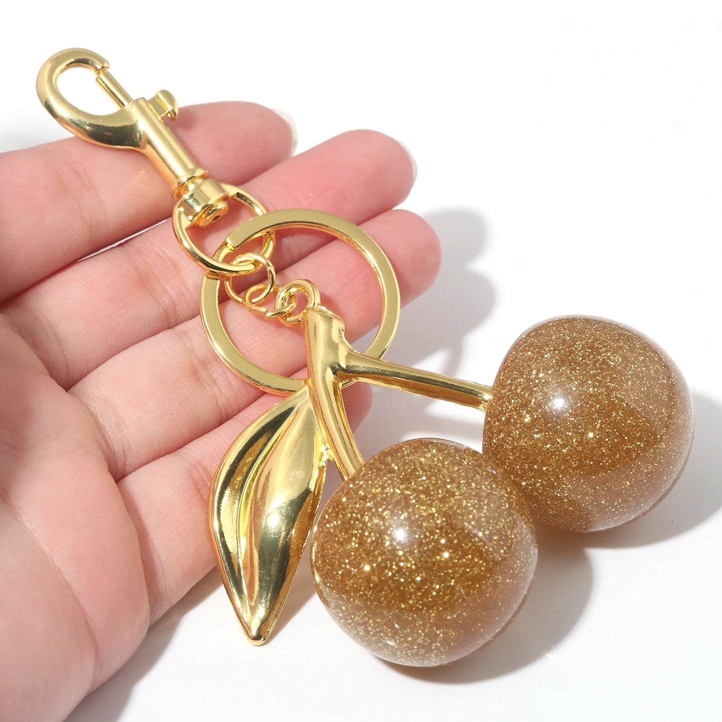 Fashion Delicious Red Cherry Keychain Summer Fruits Cherries Pendant Keyring For Women Men Jewelry Bag Key Accessories Gift