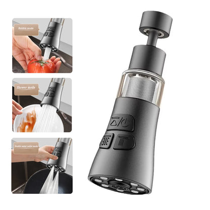 360° Rotate Kitchen Faucet Extender With Filter Function Universal Aerator Splash Filter Washbasin Faucet Bubbler Nozzle Aerator
