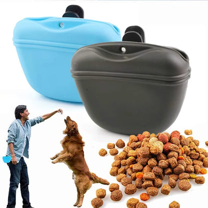 Pet Feeding Bag Outdoor Training Dog Food Pocket Portable Silicone Pet Snack Pouch Outdoor Walking Dog Hanging Style Waistpack