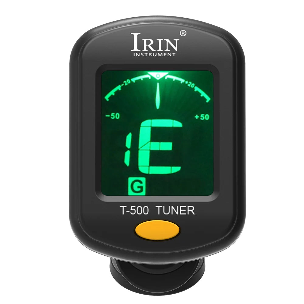 IRIN T-500 Guitar Tuner Rotatable Clip-on Tuner LCD Display for Chromatic Acoustic Guitar Bass Ukulele Guitar Parts & Accessory