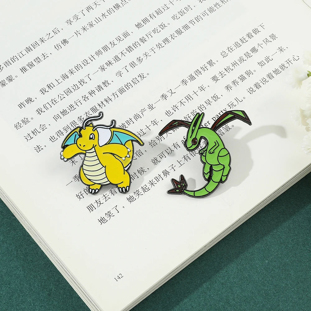 Pokemon Pikachu Game Console Enamel Pins Badges Brooches Japanese Anime Squirtle Funny Punk Denim Jacket Badge Lapel Pin Friend