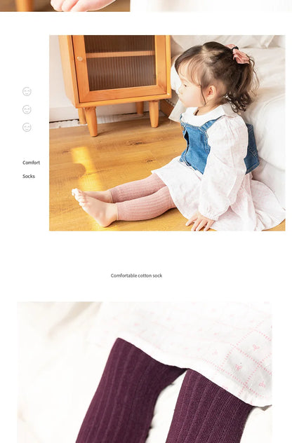 Basic Ribbed Sweater and Tights Set for Toddler Girls 1-6Y – Comfortable Cotton Top & Footless Leggings, Everyday Kids Outfit