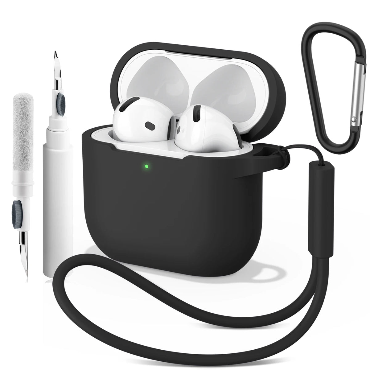 Soft Silicone Case For Apple Airpods 4 Earphone Cover Wireless Bluetooth Headset Protective Cases For Air Pods 4 Cover Accessory
