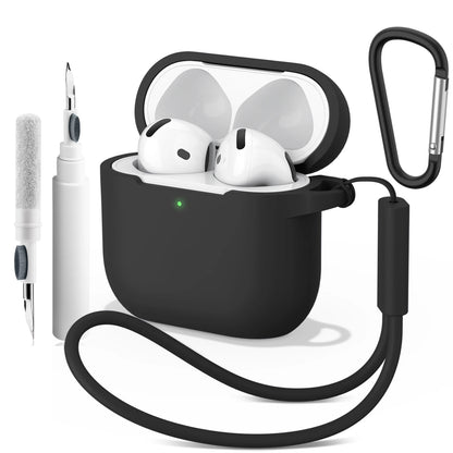 Soft Silicone Case For Apple Airpods 4 Earphone Cover Wireless Bluetooth Headset Protective Cases For Air Pods 4 Cover Accessory