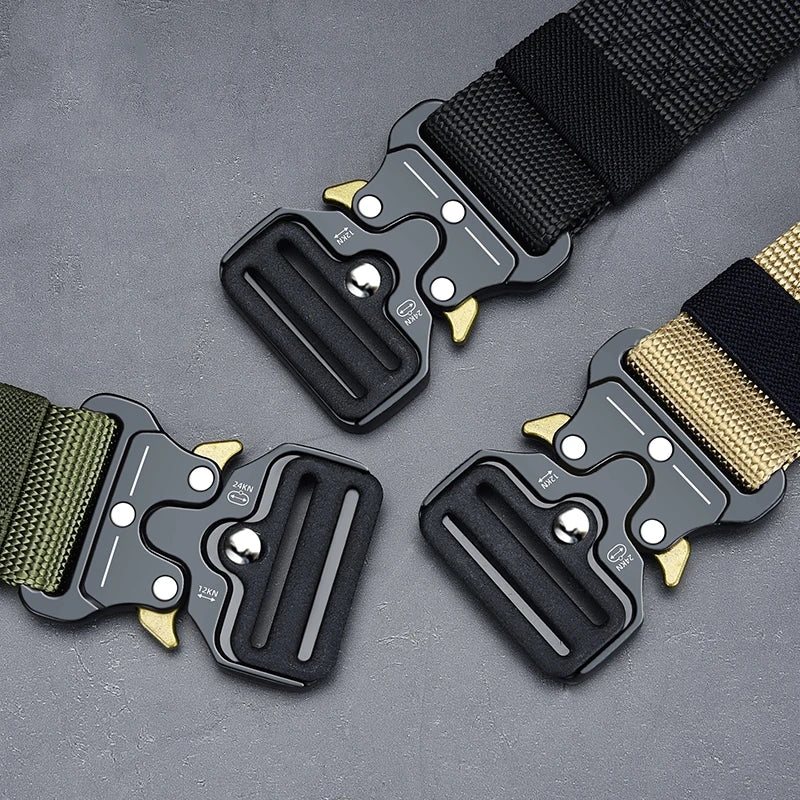 1 Pcs Outdoor Mountaineering Multifunctional Tactical Nylon Canvas Woven Trouser Belt