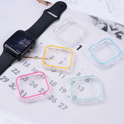Luminous Cover for Apple Watch Case Ultra 49mm 45mm 44mm 41mm 40mm Hard PC Bumper Protective Frame iWatch 8 7 6 5 SE Accessorie
