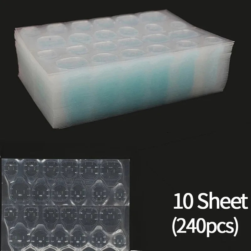 Double Side Nail Jelly Glue Transparent False Nail Art Adhesive Tape Glue Stickers DIY Reusable Manicur Nails Accessories