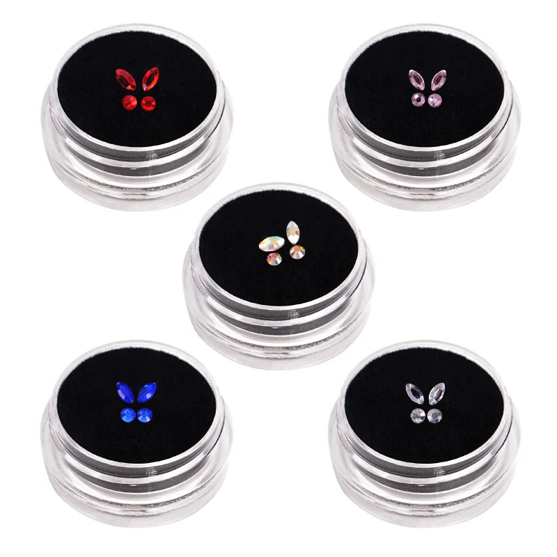 4Pcs/Box Dental Crystal Fashion Teeth Gems Beauty Diamond Tooth Jewelry Ornaments Butterfly Tooth Gems Teeth Jewelry Gem Decor
