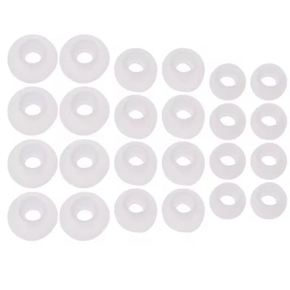 12 Pairs(S/M/L) Soft Clear Silicone Replacement Eartips Earbuds Cushions Ear pads Covers For Earphone Headphone
