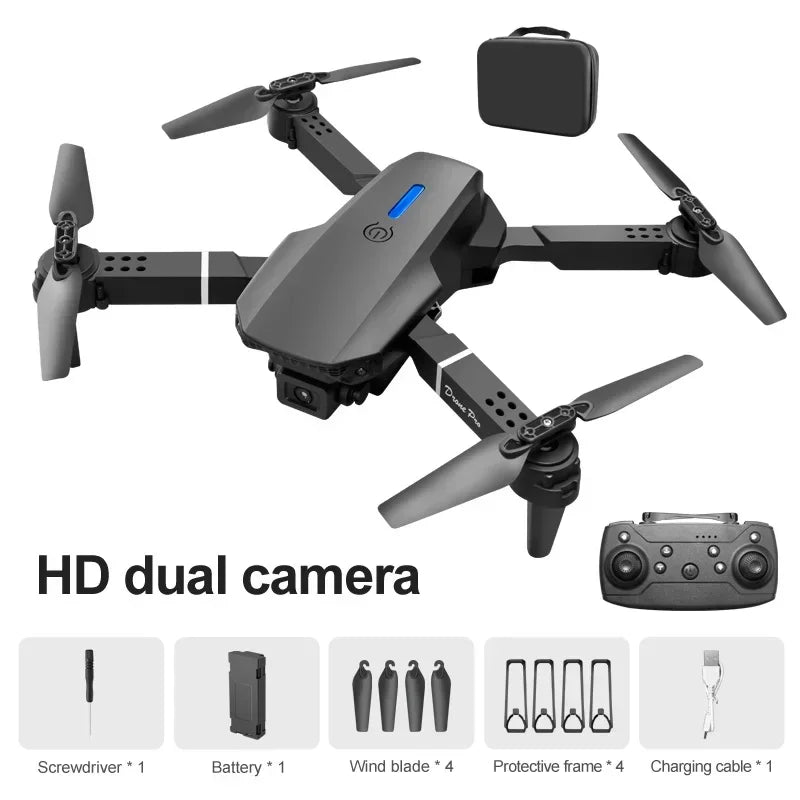 New E88 Pro RC Drone 4K 1080P Wide Angle Dual HD Camera Foldable Quadcopter WiFi FPV Altitude Hold