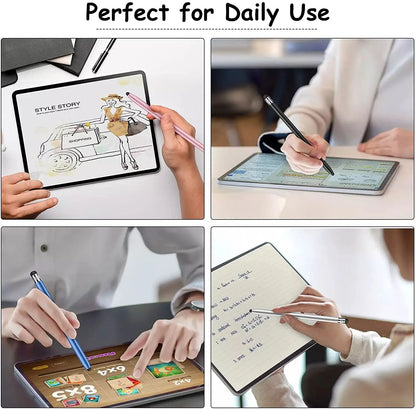 Touch Pen For Tablet Universal Pencil Capacitive Stylus Double Dual Silicone Head For iPad Android Smart Phone