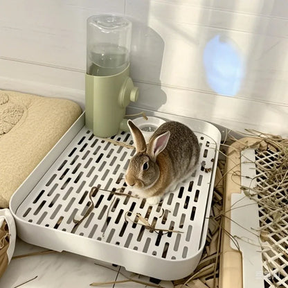 1pc Rabbit Litter Box Small Pet Toilet Tray Bunnie Corner Toilet Box For Ferret Hamster Dragon Cat Guinea Pig Dutch Pig Supplies