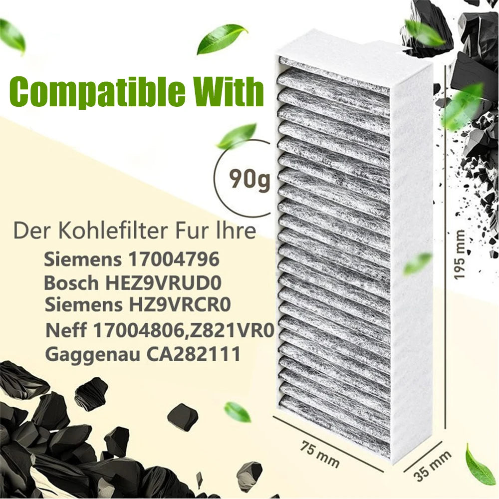 4PCS Cooker Hood Activated Carbon Filter For Bosch Siemens 17004796 Bosch HEZ9VRUD0 HZ9VRCR0 Gaggenau CA282111 Cooker Hood