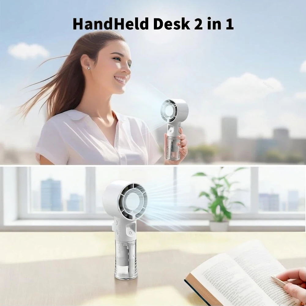 Mini Humidifier Fan Portable Handheld Mist Fan USB Rechargeable Outdoor Hand Fan Small Spray Mist Fan Portable Water Spray Fan