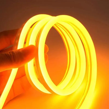 12V Led Neon Strip Lights Flex Tape Ribbon Lamp Rope Waterproof Silicone Tube Bar 1cm 1led Cut DIY Ad Sign Board Billboard