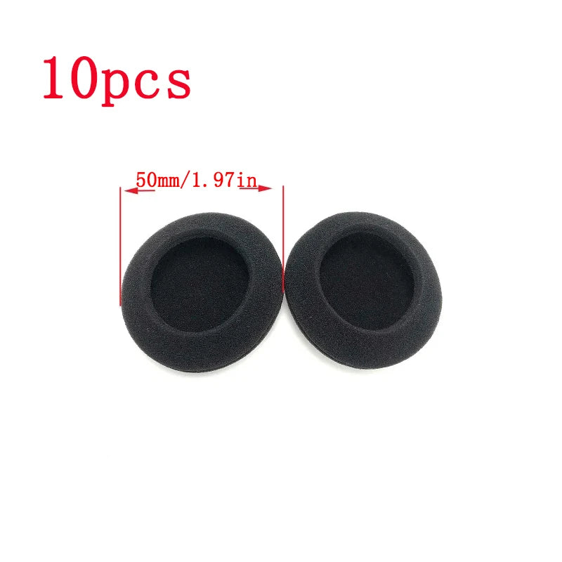 10pcs 18mm 35mm 45mm 50mm 55mm 60mm Headphones Replacement Memory Foam Ear Pads Sponge Cushion Covers Earphone Protective Sleeve