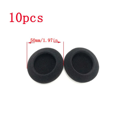 10pcs 18mm 35mm 45mm 50mm 55mm 60mm Headphones Replacement Memory Foam Ear Pads Sponge Cushion Covers Earphone Protective Sleeve