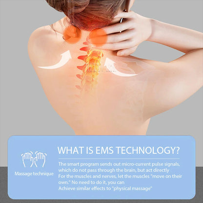 Smart Back Neck Massager Electric TENS Pulse Cervical Muscle Massages Wireless Shoulder Health Care H99 H62 JT88 F6Device