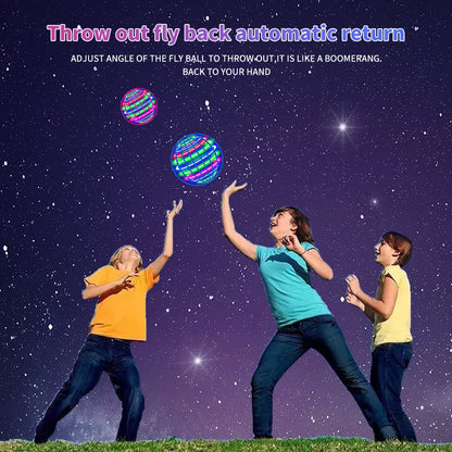 Flying ball, automatic spinning ball, LED dazzling lights, floating magic, fan, UFO flying machine, toy gift, game, sports ball