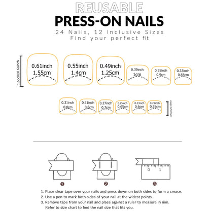 48pcs French black border hand and foot armour Glossy fake toenails fully covered with nude spring break toenails for women's na