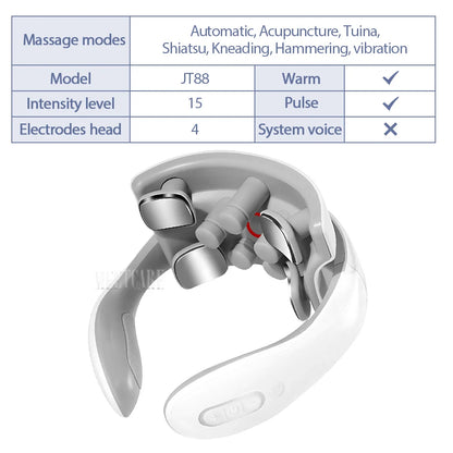 Smart Back Neck Massager Electric TENS Pulse Cervical Muscle Massages Wireless Shoulder Health Care H99 H62 JT88 F6Device