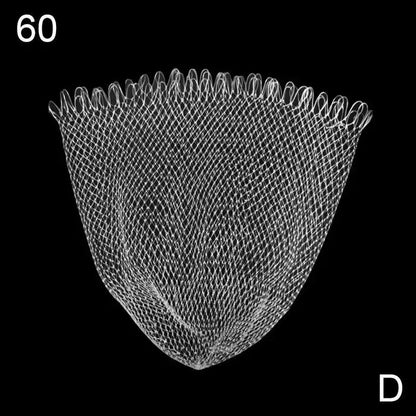 Outdoor 40/50/60/70/80cm Double Line Braided Mesh Fishing Landing Net Fishing Mesh Hole for Bass Trout Catch Luring Accessories