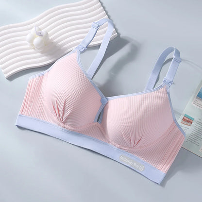 Women's Seamless  Breathable Nursing  Bra For All Seasons  Push-up  Pure Cotton  No Underwire  Maternity Sleepwear