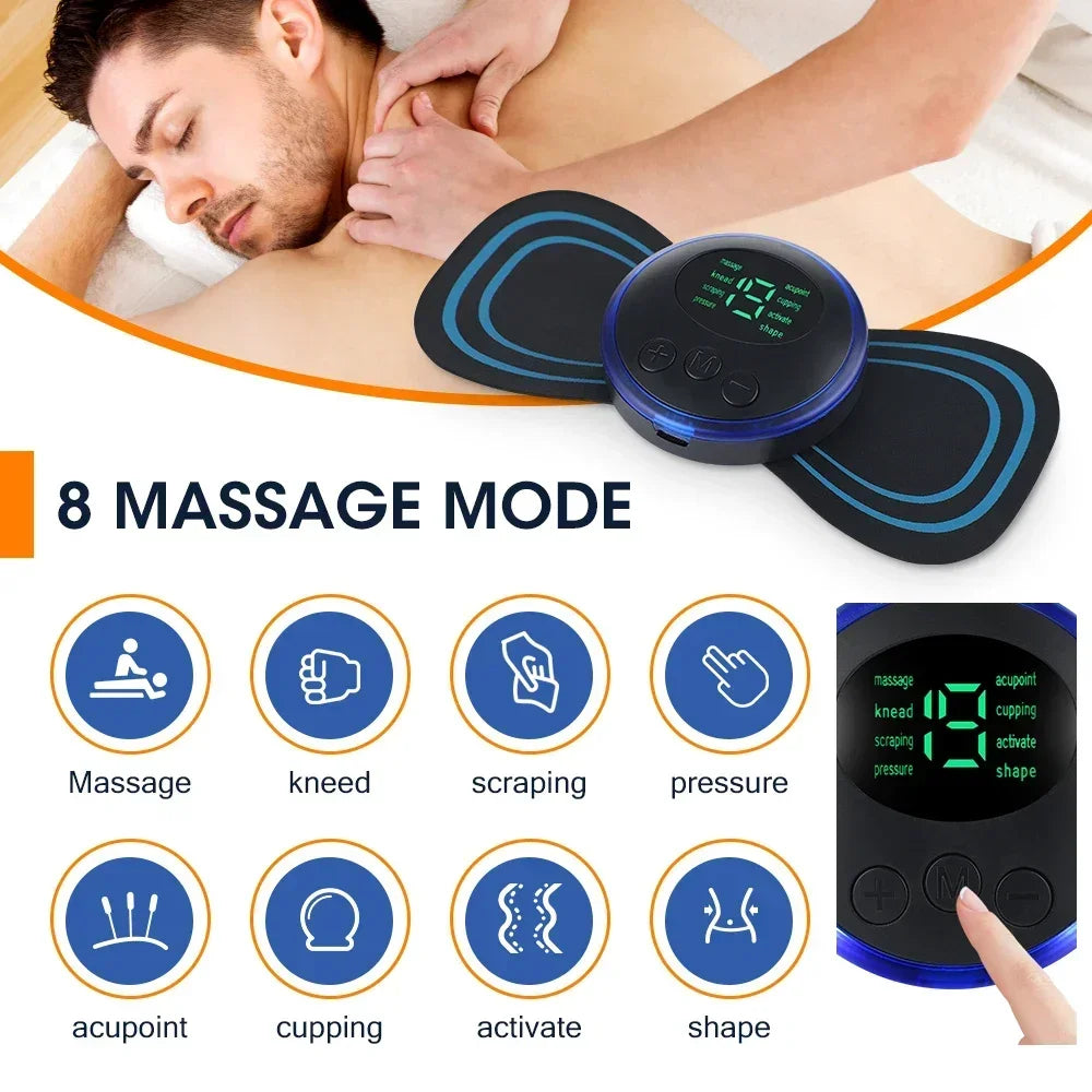 Neck Rechargeable Massager Electric Neck Massage Cervical Vertebra Massage Patch for Muscle Pain Relief,Support Dropshipping