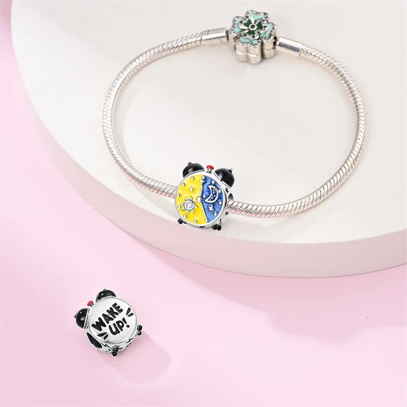 925 Sterling Silver Tailor Sewing Machine Telephone Alarm Clock Charms Pendants Fit 925 Original Bracelets DIY Jewelry