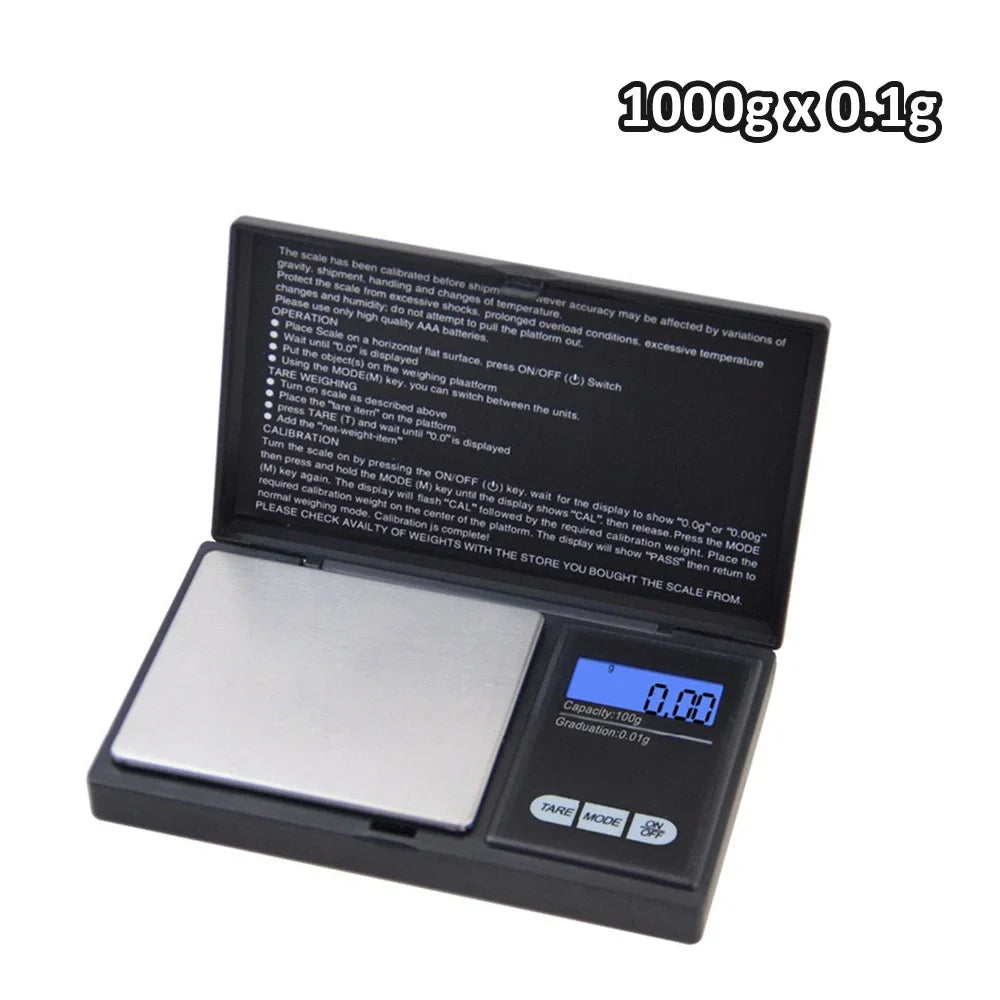 Mini Electronic Scale Pocket Digital Scale for Gold Sterling Silver Jewelry Scale Precision Scale 200/500gX0.01g/1kgX0.1g