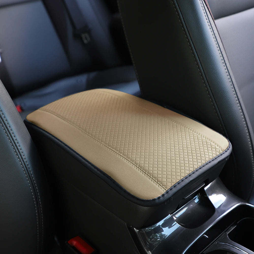 1 PU Comfortable Embossed Waterproof Anti-fouling Car Armrest Cushion Central Control Cushion Automotive Supplies