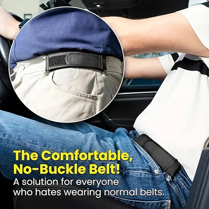 Fashion Ultra-soft No Buckle Elastic Belts Stylish Comfortable Belt Loop Buckle-Free Belt Unisex Jeans Pants Belt Women