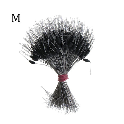 300Pcs Professional Fishing Float Stopper Silicone Space Bean Oval Bobber Anti-Strand Resistance for Fish Line Gear