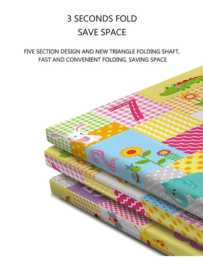 Foldable Baby Play Mat Children's Double-sided Pattern Protection Non-slip Activity Carpet Children's Educational Activity Mat