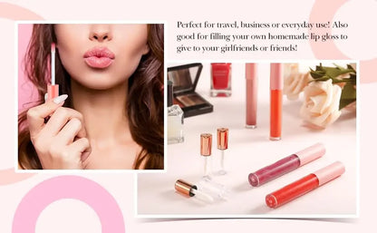 1.2ml Mini Lip Gloss Tubes with Wand Empty Travel Bottle Refillable Lip Gloss Containers Lip Balm DIY Lipstick Cosmetics