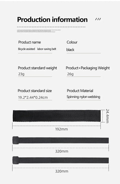 BKPTX Bicycle Carrying Strap Hand Straps Luggage Tie Organization Straps Effort-Saving Portable Straps Tie Strap Bike equipment