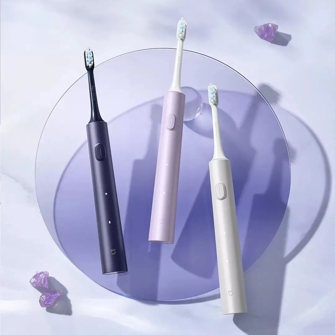 Mijia Sonic Electric Toothbrush T302 3colors 4 Brush Heads IPX8 Water Proof 360° Wireless Charging 4 Modes Cleaning Teeth