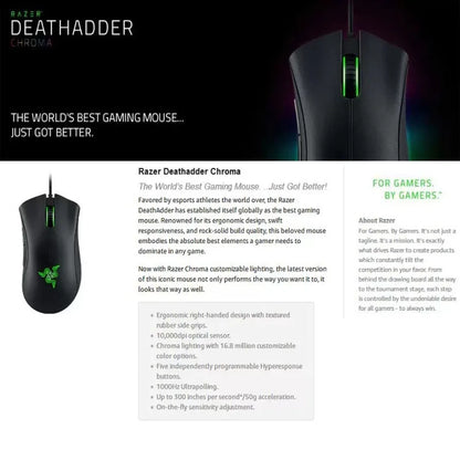 Razer Purgatory Viper Standard Edition 6400DPI Wired Gaming Mouse Brand Merchandise Birthday Gift Graduation Wholesale