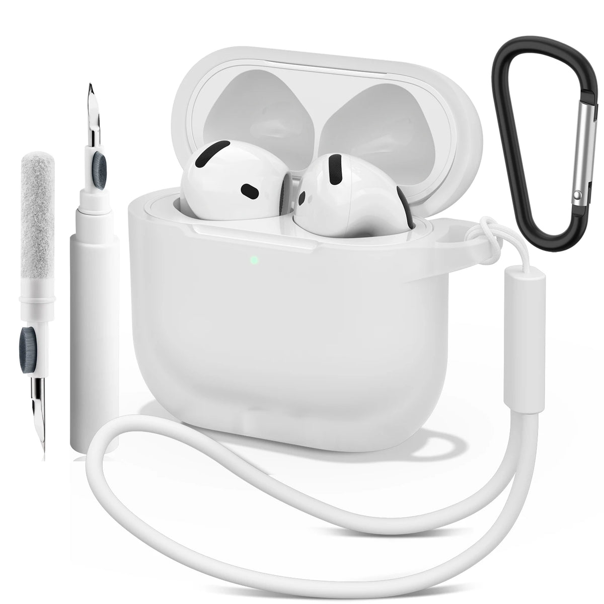 Soft Silicone Case For Apple Airpods 4 Earphone Cover Wireless Bluetooth Headset Protective Cases For Air Pods 4 Cover Accessory