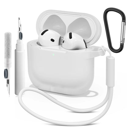 Soft Silicone Case For Apple Airpods 4 Earphone Cover Wireless Bluetooth Headset Protective Cases For Air Pods 4 Cover Accessory