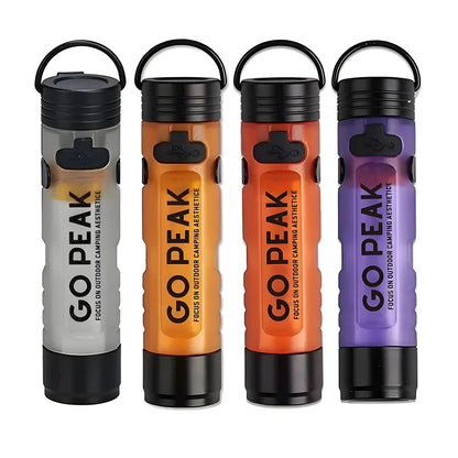 Gopeak Mini Pocket LED Flashlight USB Rechargeable Torch Keychain Clip Cap Light Long Endurance Emergency Hiking Camping Outdoor