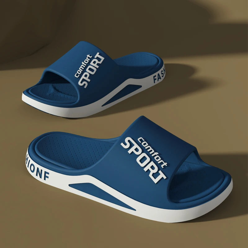Fashion Men's Sandals Summer EVA Comfortable Anti-Slip Soft Soles House Slippers for Indoor Outdoor Wear Breathable Shower Slide