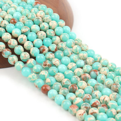 6 8 10mm Natural Stone Green Snakeskin Jaspers Bead ShouShan Stone Round Loose Beads For Jewelry Making DIY Bracelet Accessories