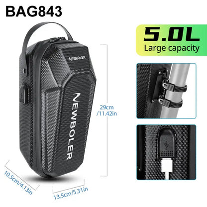 NEWBOLER 3L/5L Electric Scooter Bag Accessories Electric Vehicle Bag With USB Port Waterproof Scooter Front Bag Bike Bag