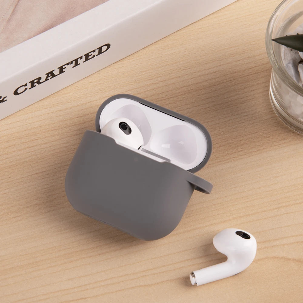 Wireless Headset Silicone Cover For AirPods 4 4th Generation 2024 Case For AirPods4 Air Pods 4 Coque Soft TPU Fundas With Hook