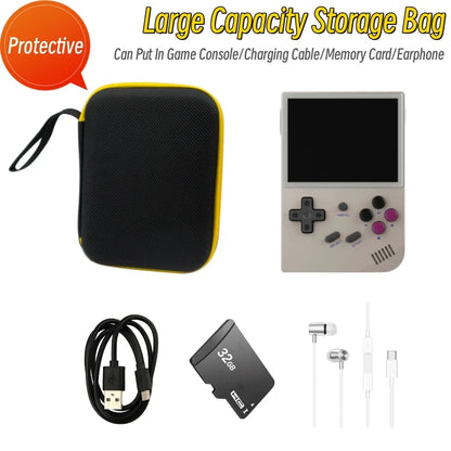 Black Storage Bag For Miyoo Mini+ RG353V RG353VS RG35XX R35S Game Console Protective Travel Bag Miyoo Mini Plus Case Handbag